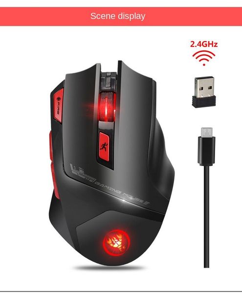 

hxsj 6000 dpi usb wired competitive gaming mouse 7 programmable buttons mechanical macro definition programming game mice s800