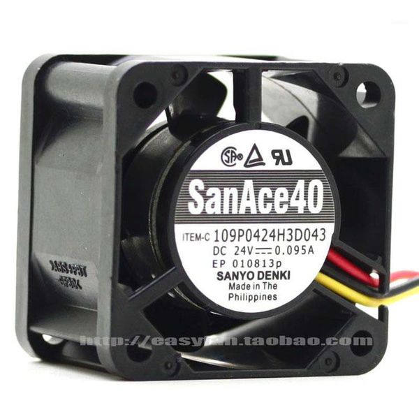 

fans & coolings 109p0424h3d043 sanyo 24v 0.095a 4028 three wire inverter fan 40x40x28mm cooling cooler1