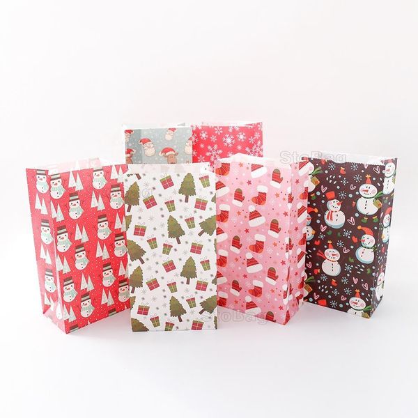 

stobag 10pcs christmas paper bag storage happy new year gift candy chocolate packaging hat baking cookies decoration party snack wmtwwc