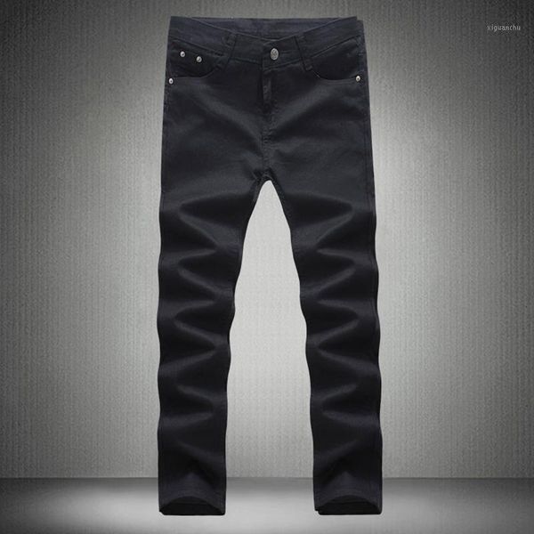 

2020 new all season gear men jeans business casual stretch slim denim pants blue black trousers male plus size 28-401