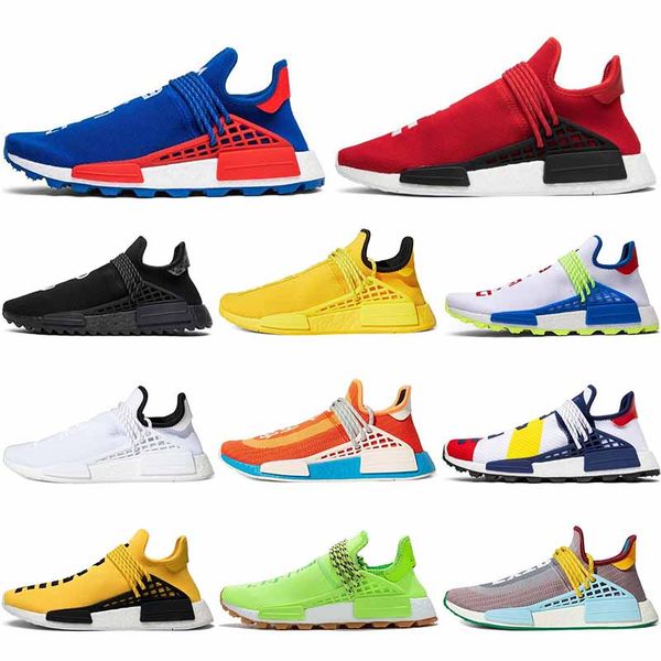 

2021 pharrell williams human races tennis men running shoes blue legacy purple equality breath womens runners mens trainers sneakers 36-45, White;red