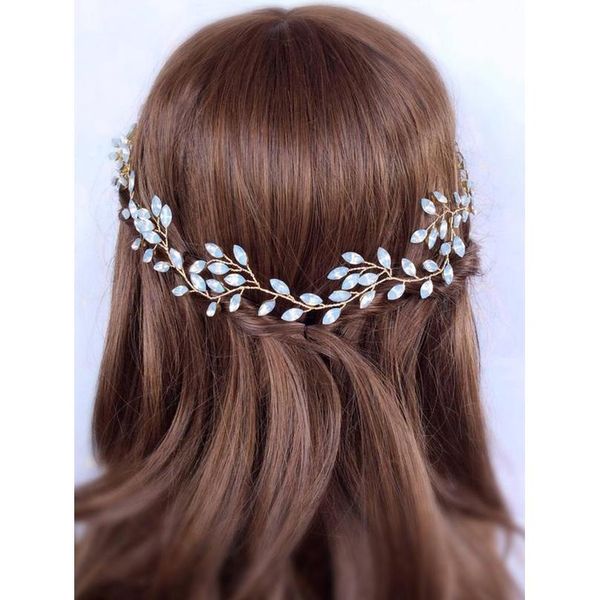 

модные свадебные аксессуары для волос rhinestone кристалл оголовье bridal tiara золотая головка ручной работы свадебные аксессуары для волос, Slivery;golden