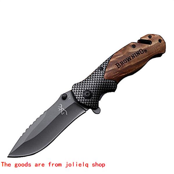 

x50 wholesale browning knife handle folding wooden pocket knife spot x50 x78 da38 folding supply accept customization aue5k qynf
