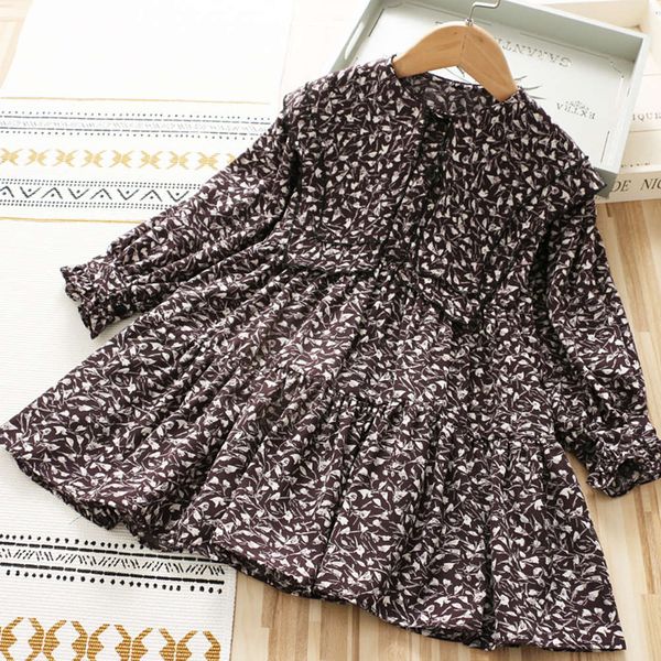 

children's girls chiffon 2021 navy collar ruffle spring princs drs vwpo, Red;yellow