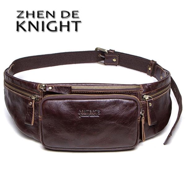 

waist bags genuine leather packs men fanny pack belt bag phone travel male small