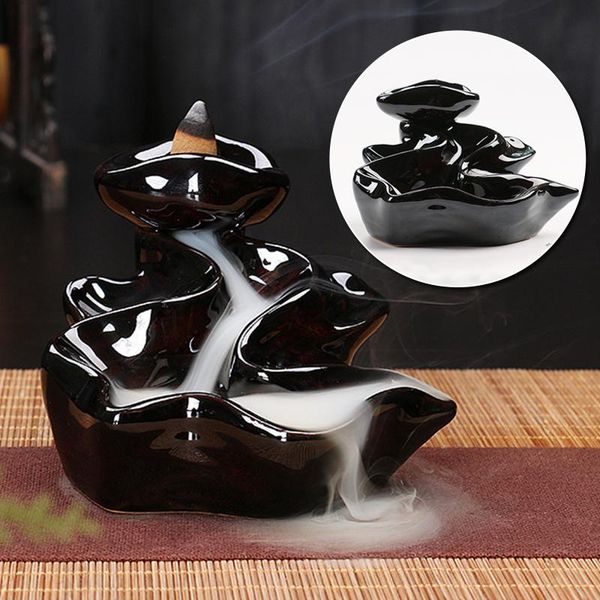 

backflow incense burner ceramic creative decoration incense viewing smoke mountain flowing water home decoration