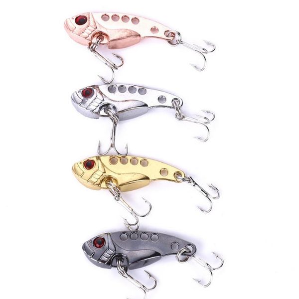

4pcs/lot metal vib 3.5g/3.5cm fishing lure vibration spoon spinner lure crankbait bass artificial hard bait cicada vi qylxpo