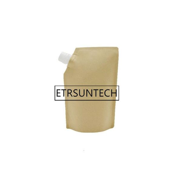 

coffee 100pcs kraft nut paper doypack milky packaging bag plastic nozzle spout
