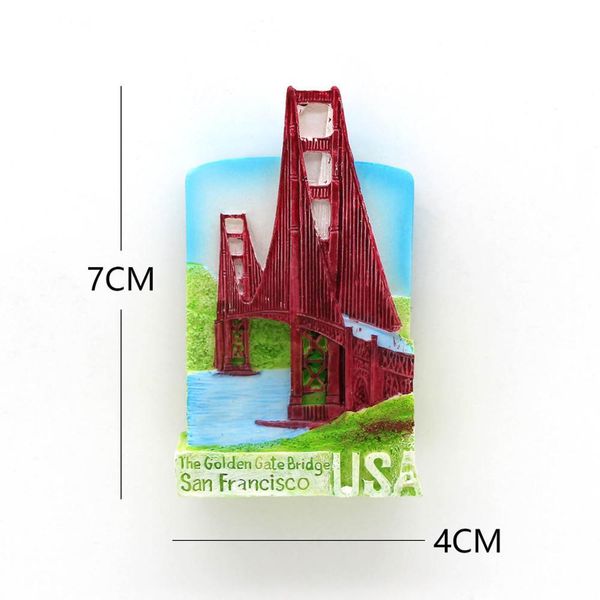 

brazil tourist attraction souvenir 3d fridge magnets refrigerator pasted golden gate bridge thailand paris monaco world tourist wmtdrm