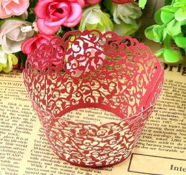 

wholesale- 12pcs/set wedding birthday filigree vine cupcake wrappers wraps wedding birthday party b jllths insyard
