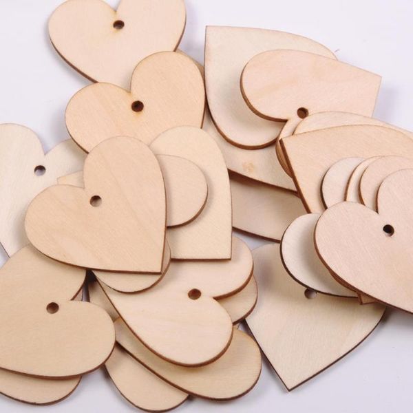 

party decoration handmade wooden love heart shaped wedding holiday decorations scrapbooking wood crafts diy birthday supplies