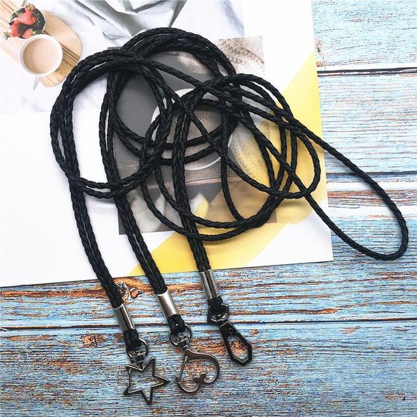

black lanyard neck woven badge lanyards with clips mobile phone strap black lanyards for id badges gym k qylaxu