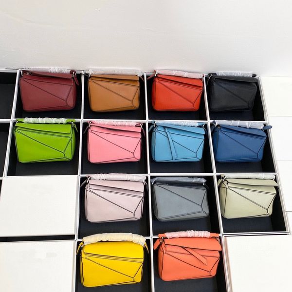 

mesh mini geometry puzzle boston pillow individual stitching cowhide single room cross leather bag for women