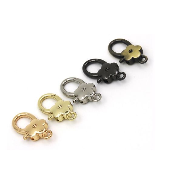 

spring lobster clasp metal connector jewelry swivel clasps keychain parts bag accessories diy jewelry making hook buckle accessories, Black