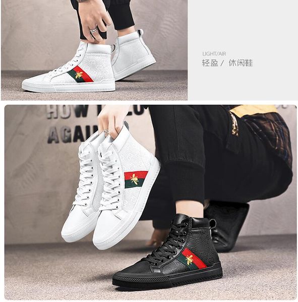 

spring autumn new arrival lace-up high style youth ankle man flat shoe fashion size: eu39-44, Black