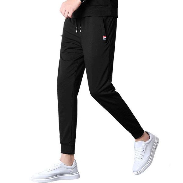 

men's sweatpants cotton new spring autumn joggers pants elastic waist sweatpants for men casual trousers homme 7, Black
