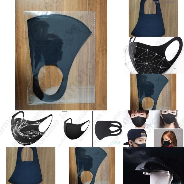 

fiber black breathable face color washable masks 3d mask for kids adults anti dust protect d45x