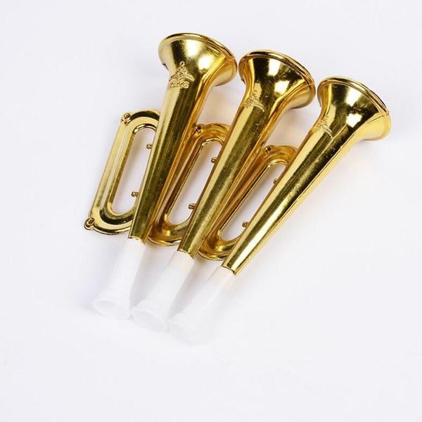 

noise maker creative plastic gold horn trumpet kids musical instruments educational toys christmas party favor supplies1