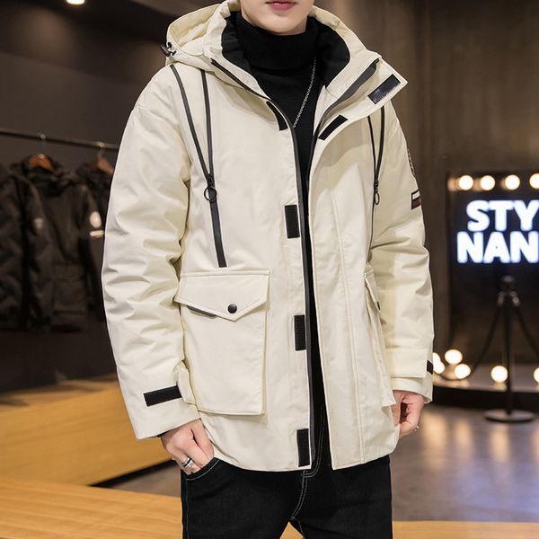 

popular tooling down cotton-padded jacket winter more handsome clothes men coat outside the warm winter jacket q1209, Black