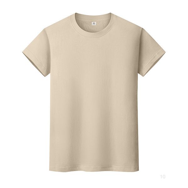 

new round neck solid color t-shirt summer cotton bottoming shirt short-sleeved mens and womens half-sleeved cxgjio