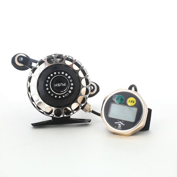 

woen ra-6jm digital display wheel one key magnetic slow down raft wheel all metal raft fishing reel