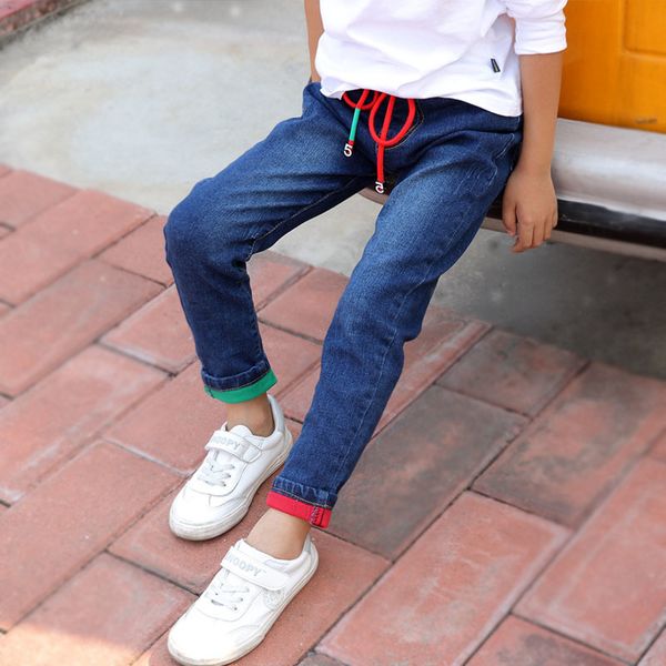 

brand pants kids trousers fashion boys jeans children ripped leggings spring denim clothes baby casual jean infant 4 to 14 years lj201203, Blue