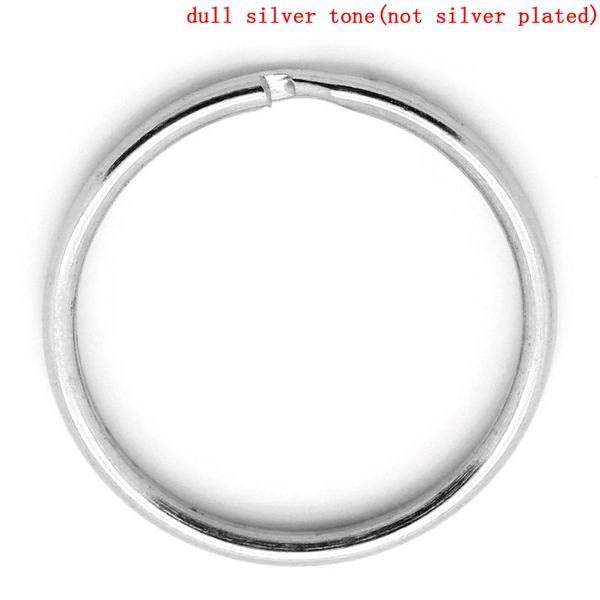 

doreenbeads alloy key chains key rings round silver color 25mm(1) dia 15 pcs