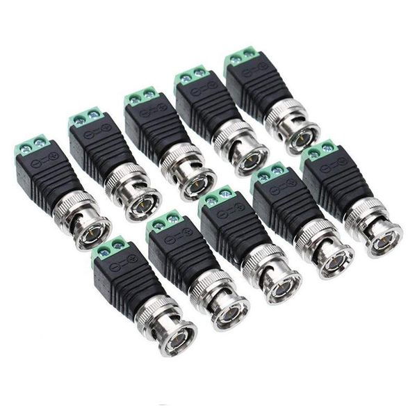 

2020 fashion cable cat5 to coaxial bnc cable connector adapter camera cctv video balance factory direct sales