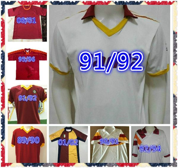 

1990 1991 1992 1994 1995 1996 2000 2001 2002 2017 2018 retro soccer jerseys totti batistuta nakata vintage football kit classic futbol shirt, Black;yellow