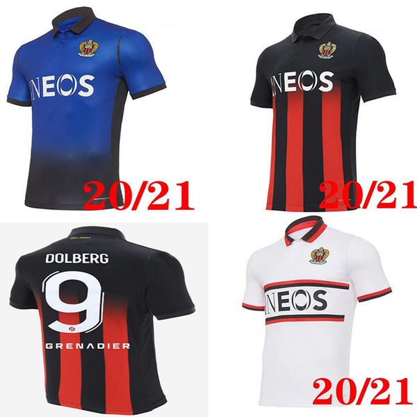 

thailand 20 21 ogc nice football jersey dolberg 2020 2021 atal lees melou cyprien football shirt rony lopes claude maurice nice jersey, Black;yellow