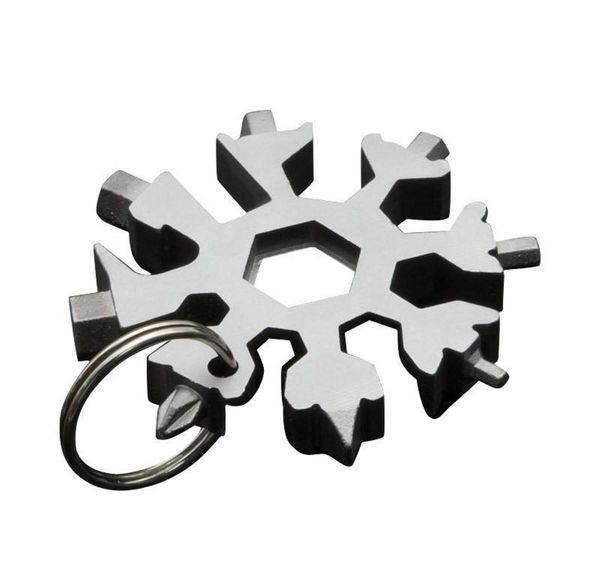

18 in 1 snowflake outdoor survival tourism multi-function edc mini tool stainless steel camping equipment ca bbyfcl xmh_home