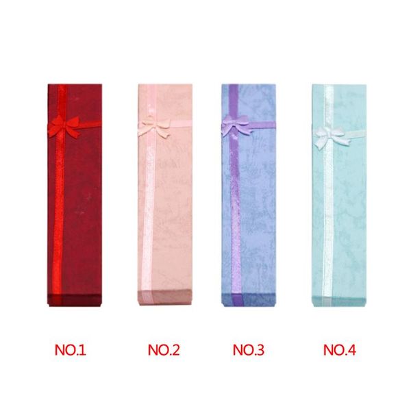 

1pc cardboard flannelette long necklace box jewelry wedding gifts box 21cmx4.3cmx2cm