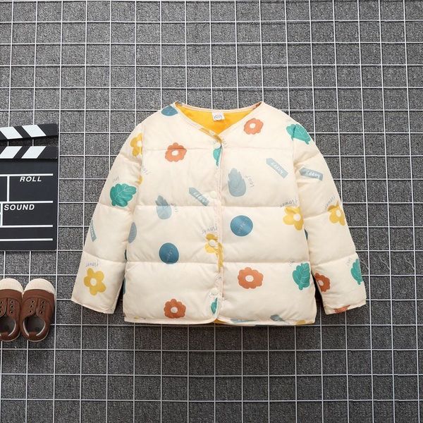 

white duck down jacket with thin inner liner small medium sized children's clothes boys and girls' warm winter coat, Blue;gray