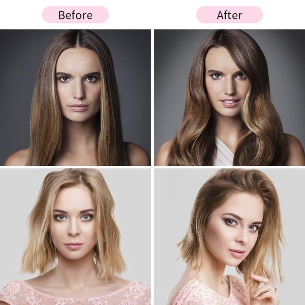 

air brush multifunctional hair dryer volumizer rotating hair brush roller rotate styler comb styling straightening curling bbybmd, Silver