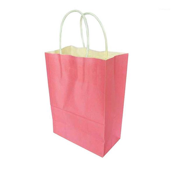 

2020 home 1pcs kraft paper bag with handles for wedding party fashionable clothes gifts multifunction wholesale packing bag1