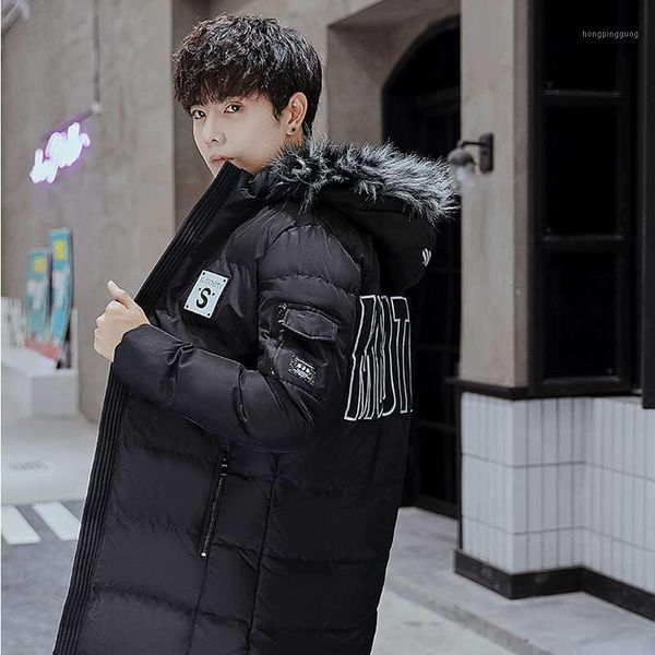 

new fashion winter jacket men 2020 new parka coat men hood male jacket cold casual parks warm thickening coat1, Black