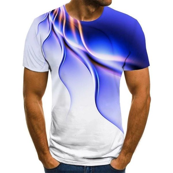 

2021 newsummer men's t-shirt o-neck 3d printed funny pattern o-neck t-shirt fashionable leisure trendy short-sleeved t-shirt, White;black