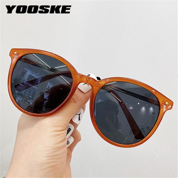 

sunglasses yooske vintage round sun glasses for women fashion 2021 men metal eyeglasses anti uv shade eyewear retro sunglass, White;black