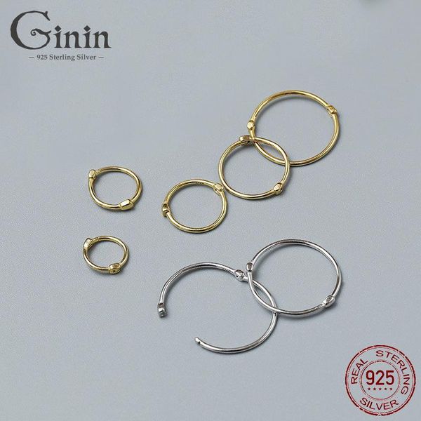 

hoop & huggie ginin korean simple fashion earrings for women 2021 elegant graceful jewelry engagement birthday party gift, Golden;silver