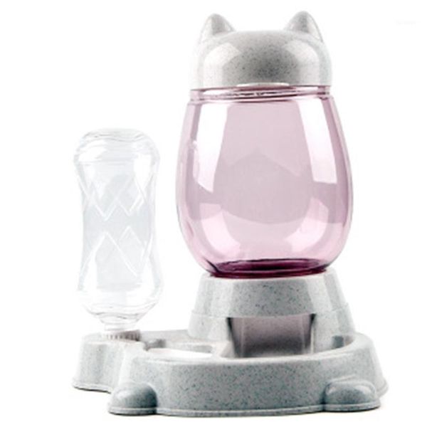 

pet automatic feeder cat dog dispenser water drinking bowl feeding dispenser pets supplies-grey1