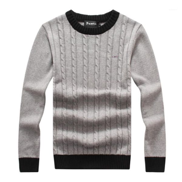 

brand park sweaters o-neck thick warm pullover men casual striped sweater autumn winter knitwear pull homme eden1, White;black