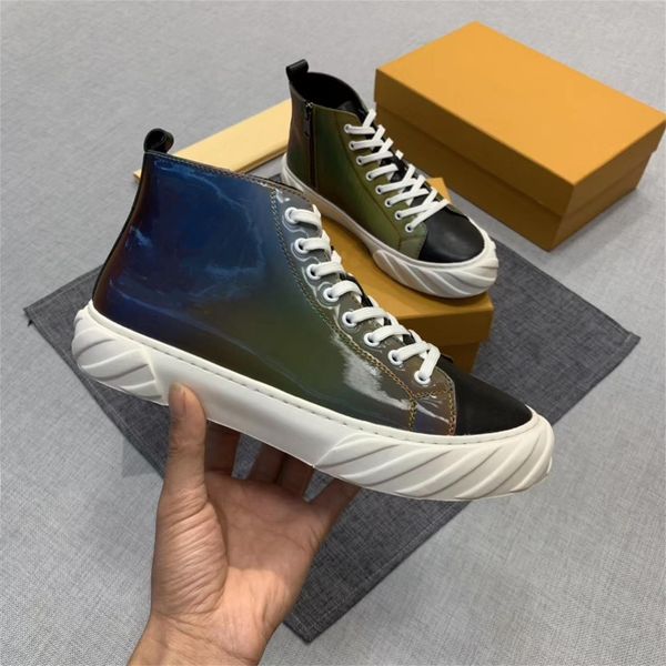 

2021 new luxury men's casual shoes colorful 5d chameleon high-sports shoes fashion trend men's outdoor casual sports shoes, Black