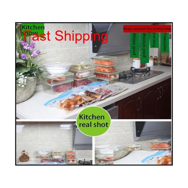 

5pcs vacuum bag food air vacuum compressed bag organizer with transparent sealed storage bags reusable er bags qylbqk bdetoys