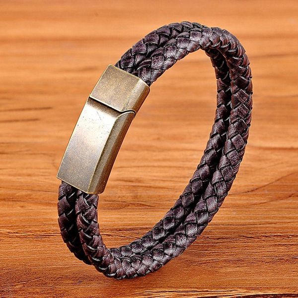 

xqni classic новый браслет многоцветный выбор из нержавеющей стали шить кожаный мужской браслет памятные подарочные аксессуары wmtcfk, Golden;silver