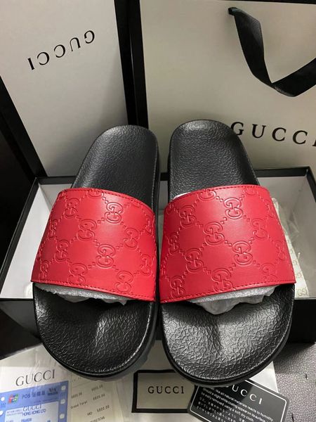 

2021 new designer mens floral brocade slippers fashion womens rubber, Black