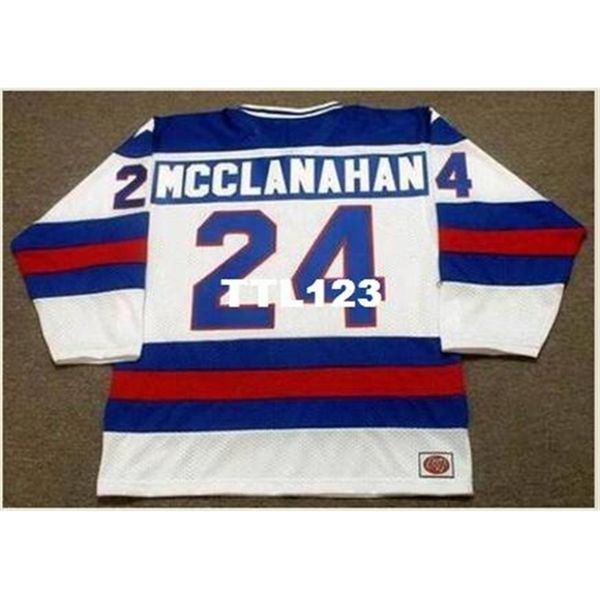 

421s #24 rob mcclanahan 1980 usa olympic ccm vintage retro home hockey jersey or custom any name or number retro jersey, Black