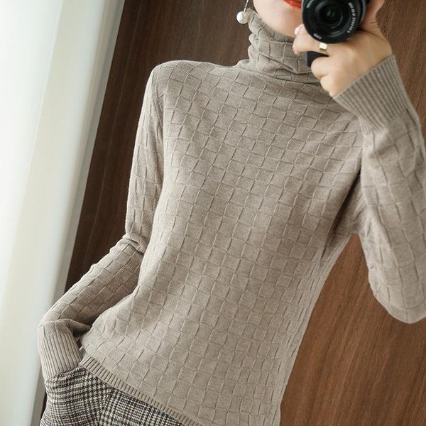 

women's sweaters 2021 winter korean fashion wool bottoming shirt knit pullover temperament commuter solid color pile collar sweater wom, White;black