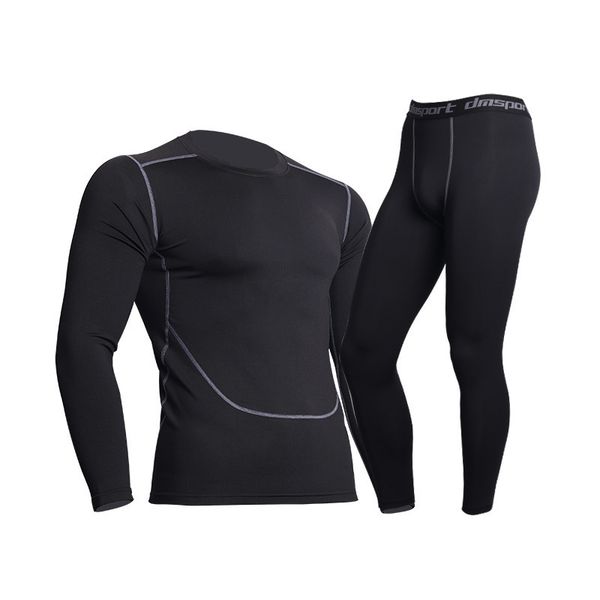 

new thermal underwear set men women warm men's long johns quick dry cueca garrafa termica compression underwear ropa lucky john 201124, Black;white
