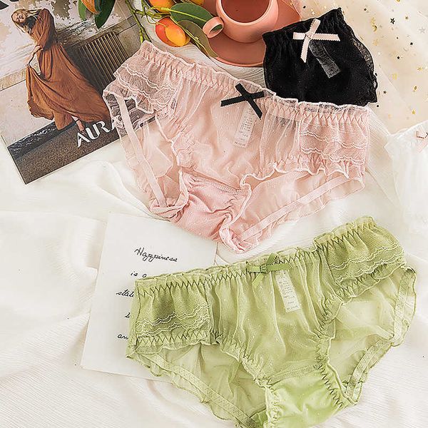 

women's panty panties briefs lingerie underwear ladies lace hipster mesh transparent see through under female, Black;pink