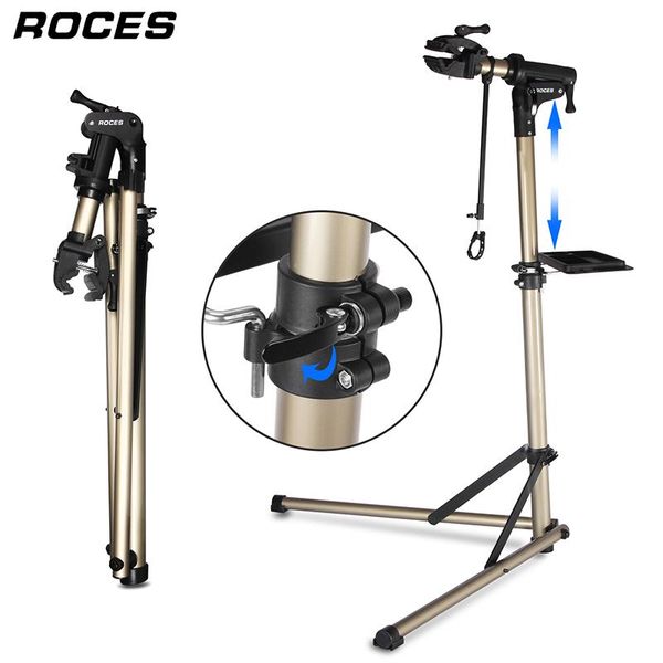 

bike professional repair stand aluminum alloy folding bicycle repair tool adjustable storage cycling stand bike workstand